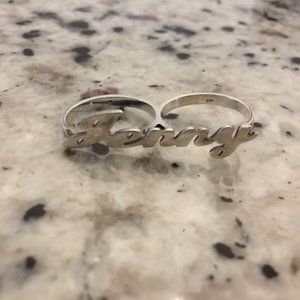 Sterling Silver Customized Two-Finger Ring "Jenny"